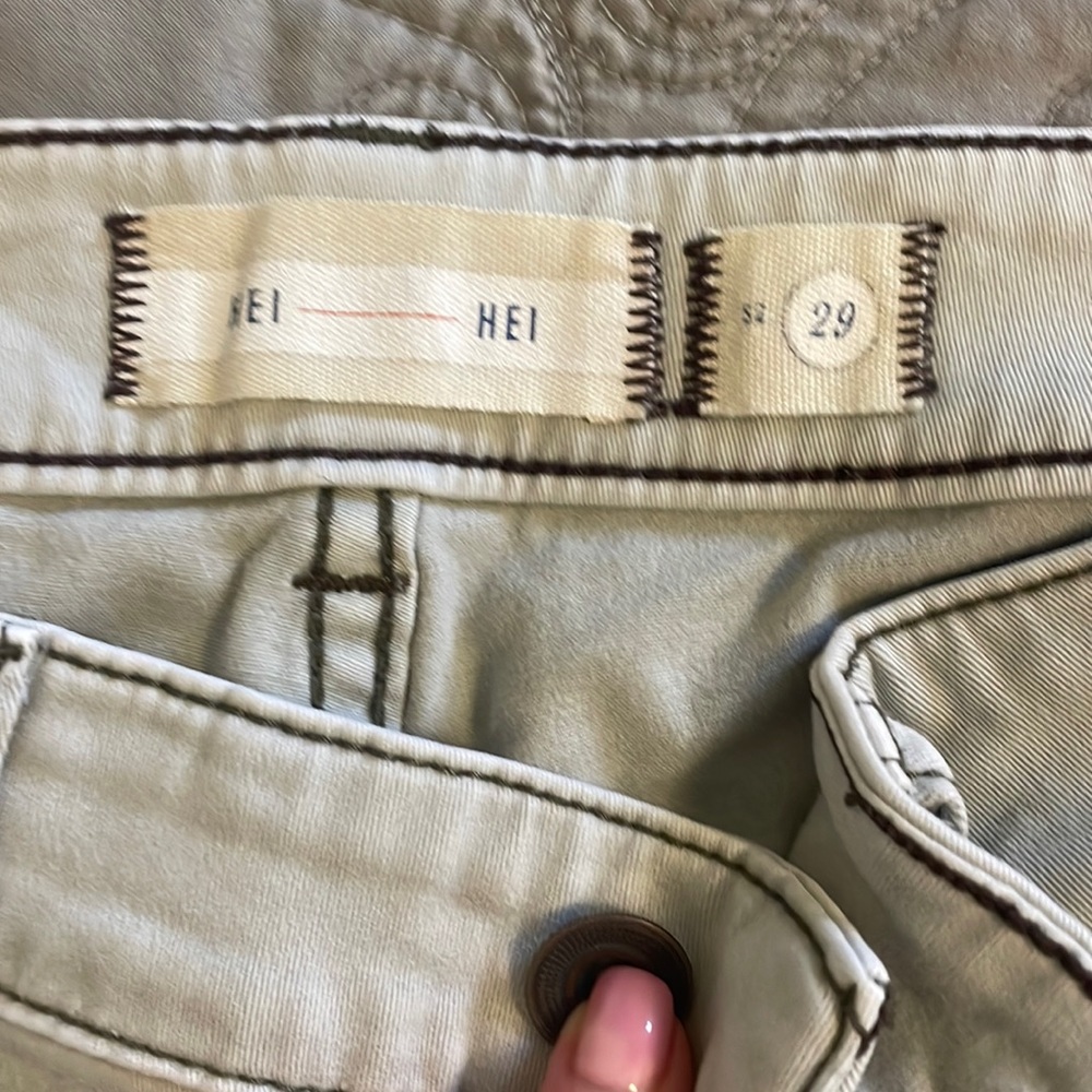 HEI from Anthropologie Mint Green Khakis
